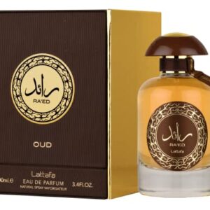 Lattafa Perfumes Ra'ed Oud for Unisex Eau de Parfum Spray, 3.4 Ounce