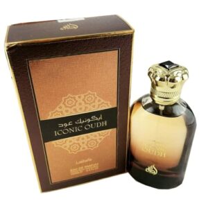 iconic oudh edp (eau de parfum) – 100ml (3.4oz) i delicate oud (agarwood) i delicate, sweet and extraordinary i rich woodsy notes joined with summer turkish roses i go-to scent for uncommon events i by lattafa perfumes