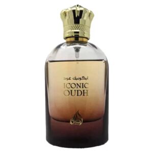 Iconic Oudh EDP (Eau de Parfum) - 100ML (3.4oz) I Delicate Oud (Agarwood) I Delicate, sweet and extraordinary I Rich woodsy notes joined with Summer Turkish roses I go-to scent for uncommon events I by Lattafa Perfumes