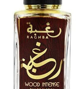 Raghba EDP (Eau De Parfum) I Middle Eastern baked sweets in a spice market scent I Warm, cozy, and smoky Vanilla add a sweet, elegance I Long - lasting and Great Silliage I by Lattafa Perfumes (Raghba Woody Intense)