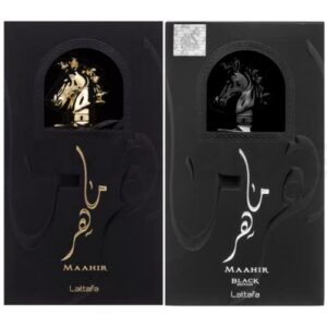 Lattafa Perfumes Xtra Value Pack - Maahir & Maahir Black Edition EDP - Eau de Parfum 100ML (3.4 oz) I Bold & Rich Oud Fragrance I Sandalwood, Musk & Vanilla I Signature Arabian Perfumery I