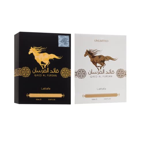 Lattafa Perfumes Qaed Al Fursan And Qaed Al Fursan Unlimited EDP-100ml(3.4 oz)