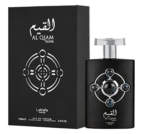 Al Qiam Silver By Lattafa Pride Edp - Eau De Parfum 100ml(3.4 Oz) | Grapefruit, Ginger, Ambrox, Sandalwood, Vetiver, Musk | By Lattafa Perfumes