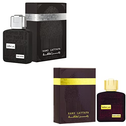 Ramz Lattafa COUPLE SET - EDP - Eau De Parfum 100ML (3.4oz) | Creamy & Deep | Elegant Blend with Pineapple, Guaiac Wood, Apple, Patchouli, and Vanilla | Everyday Essential | by Lattafa