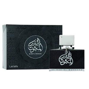 al dur al maknoon silver for men edp – 100 ml (3.4 oz) i fresh light leather with fruity accents i leathery,musky,slightly smoky with a pleasant aura i suitable for any occasion i by lattafa