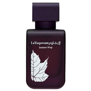 la yuqawam jasmine wisp women edp – 75 ml(2.5 oz) | signature arabian perfumery | tangerine, iris, leather, galbanum essence, tangerine, violet leaves, clary sage & mate | sophisticated, exhilarating and oriental | by rasasi