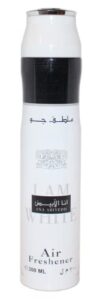 ana abiyedh air freshener – 300 ml (10.1 oz) | aromatic essential oil spray | notes of geranium, saffron, white musk, & vanilla to beautify the home | long-lasting room fragrance | by lattafa