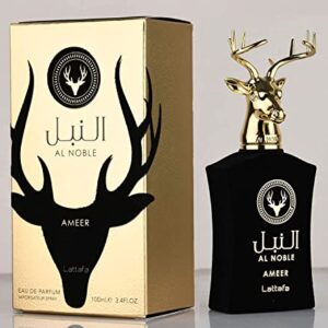 Lattafa Eau de Parfum Spray - 100ml || Long Lasting || Unisex Perfume (Noble Ameer)