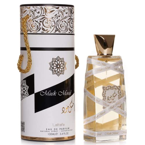 Lattafa Perfumes Oud Mood, Oud Mood Elixir, Oud Mood Reminicense & Musk Mood EDP-100ml(3.4oz) with Magnetic Gift Box