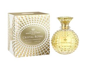 marina de bourbon cristal royal by princesse eau de parfum fragrance for women – opens with pear, blackcurrant and bergamot – blended with jasmine – for glamourous and royal ladies – 3.4 oz