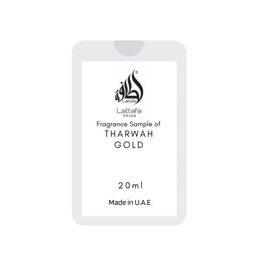 Tharwah Gold Tester EDP - Eau De Parfum Unisex 20ml | Mint, Bergamot Clary Sage, Lavender Cedarwood, Musk, Vetiver, Jasmine | by Lattafa Perfumes