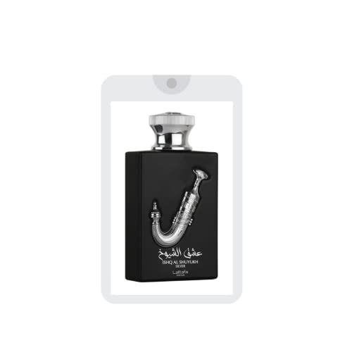 Ishq Al Shuyukh Silver Tester EDP - Eau De Parfum Unisex 20ml | Caramel, Saffron, Tonka Bean, Suede Leather, Pineapple, Cedarwood | by Lattafa Perfumes