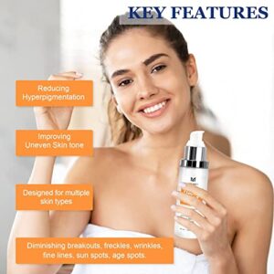 MESANDY Dark Spot Corrector, Dark Spot Remover For Face and Body Serum Formulated with Advanced Ingredient 4-Butylresorcinol, Kojic Acid, Lactic Acid, Salicylic Acid and Licorice Root Extract | Improves Hyperpigmentation, Facial Freckles, Melasma, Brown S