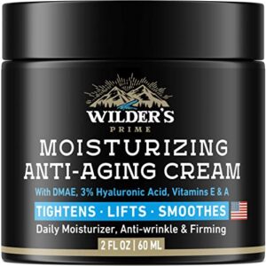 men’s face moisturizer cream – anti aging & wrinkle – made in usa – collagen, hyaluronic acid, vitamins e & a, avocado oil – after shave lotion – age facial skin care – day & night moisturizing, 2 oz