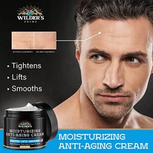 Men's Face Moisturizer Cream - Anti Aging & Wrinkle - Made in USA - Collagen, Hyaluronic Acid, Vitamins E & A, Avocado Oil - After Shave Lotion - Age Facial Skin Care - Day & Night Moisturizing, 2 oz