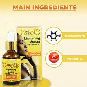 CAROTÏS, Skin Brightening Serum | 1 fl oz / 30 ml | Helps to Remove Dark Circles, Wrinkles & Spots, with Carrot Oil and Vitamin A