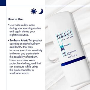 Obagi Medical Nu-Derm Clear Fx Cream with Arbutin and Vitamin C for Dark Spots and Hyperpigmentation, Hydroquinone-Free Formula. 2 Oz. (57 g)