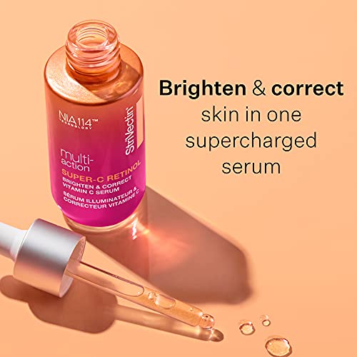 StriVectin Multi-Action Super-C Retinol Brighten & Correct Vitamin C Face Serum with Acerola Cherry Extract, 1 Fl Oz