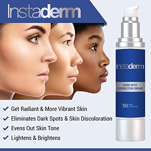 Dark Spot Corrector Cream- Naturally Fades Dark Spots, Sun Spots, Age Spots, Acne Blemish Scars, Brown Spots & Freckles for Face & Body Eraser Treatment. Brighter Lighter Skin Tone for Daily Use Including Hyaluronic Acid for Hydrated Perfecting Skin.
