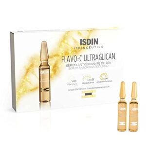 isdin serum ampoules flavo-c ultraglican, vitamin c and hyaluronic acid