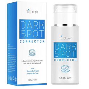 totclear dark spot remover for face and body, dark spot corrector serums for skin care, advanced formula with effective and safe ingredients for all skin types 1.7fl oz (clear)