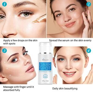 TOTCLEAR Dark Spot Remover For face and Body, Dark Spot Corrector Serums for Skin Care, Advanced Formula with Effective and Safe Ingredients for All Skin Types 1.7fl oz (Clear)