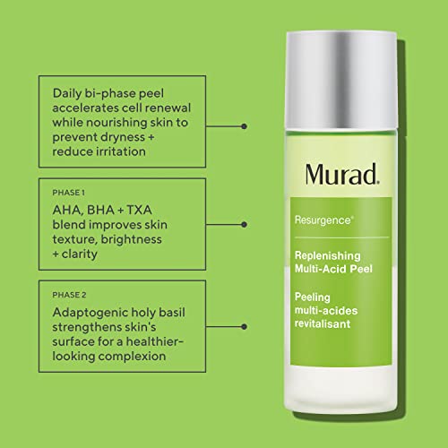 Murad Resurgence Replenishing Multi-Acid Peel - AHA/BHA Salicylic and Glycolic Acid Peel - Skin Renewing Face Peel - Daily Facial Peel Skin Care Treatment, 3.3 Fl Oz