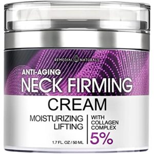 neck firming cream, anti aging facial moisturizer with retinol collagen and hyaluronic acid, day night anti wrinkle face cream for women and men, double chin reducer, skin tightening lifting hydrating