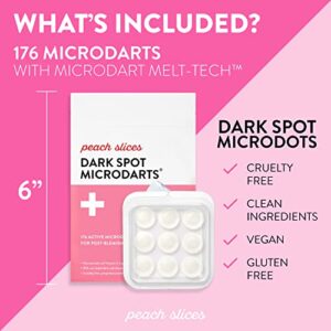 Peach Slices Dark Spot MicroDarts | For Dark Spots, Post-Blemish Redness, & Hyperpigmentation | Self-Dissolving | Niacinamide, Vitamin C, Hyaluronic Acid, and Cica | Vegan | Cruelty Free | 9 Patches