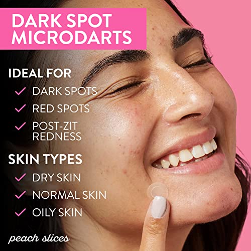 Peach Slices Dark Spot MicroDarts | For Dark Spots, Post-Blemish Redness, & Hyperpigmentation | Self-Dissolving | Niacinamide, Vitamin C, Hyaluronic Acid, and Cica | Vegan | Cruelty Free | 9 Patches