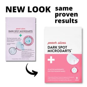 Peach Slices Dark Spot MicroDarts | For Dark Spots, Post-Blemish Redness, & Hyperpigmentation | Self-Dissolving | Niacinamide, Vitamin C, Hyaluronic Acid, and Cica | Vegan | Cruelty Free | 9 Patches