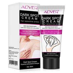 dark spot cream, natural underarm cream, dark spot cream corrector for neck and dark spots, sun spots, age spots, hyperpigmentation, even sensitive skin-instant result