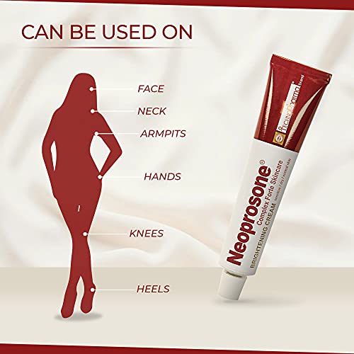 NEOPROSONE, Skin Brightening Cream | 1.7 Fl oz / 50 ml | Fade Dark Spots on: Face, Elbows, Knees, Body | with Alpha Arbutin, Lactic Acid, Castor Oil