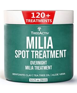 treeactiv overnight milia spot treatment 0.5oz, improves milia overnight, effectively treat milia blemishes in 2 weeks, natural milia treatment, 120+ uses