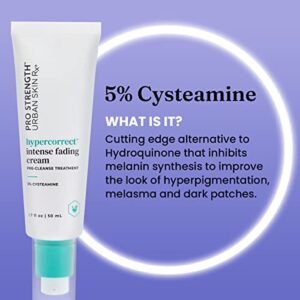 Urban Skin Rx HyperCorrect Intense Fading Cream | Formulated with 5% Cysteamine & 1% Niacinamide | Pre-Cleanse Treatment Improves the Appearance of Post-Acne Scars and Uneven Skin Tone, 1.7 fl oz