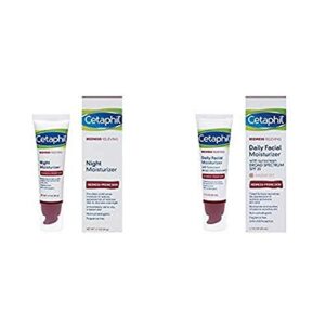 cetaphil redness relieving night moisturizer, 1.7 ounce with redness relieving daily facial moisturizer spf 20, 1.7 ounce