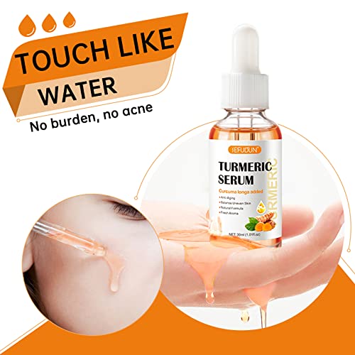 Turmeric Serum for Dark Spots Remover, Turmeric Dark Spot Corrector Serum for Face & Body, Anti Aging Facial Serum for Women and Men, Skin Care Moisturizing Repair Serum, Improve Skin Tone (1Fl Oz)