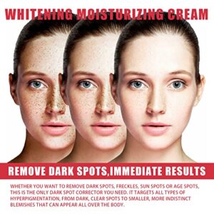 Whitening Cream, NewBet Skin Lightening Cream for Face & Body, Dark Spot Corrector Moisturizing Cream for Sun Spots, Age Spots, Hyperpigmentation, Instant Result (1 Pcs)