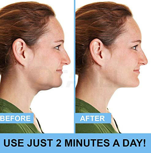 Qaxlry Neckline Portable Neck Slimmer and Jaw Exercise - Double Chin Reducer, Chin Exerciser and Neck Toner Device for Men and Women