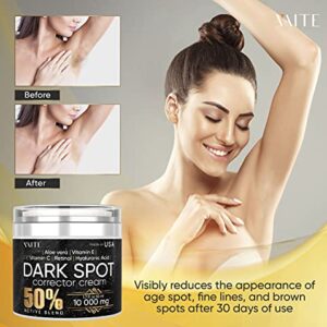 VAITE Dark Spot Remover Cream for Face, Body, Bikini and Sensitive Areas - Dark Spot Corrector - Underarm Skin Cream - Anti-Aging Effect - Sun Spots