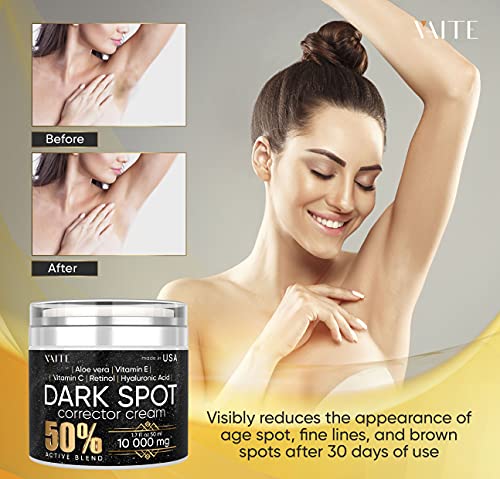 VAITE Dark Spot Remover Cream for Face, Body, Bikini and Sensitive Areas - Dark Spot Corrector - Underarm Skin Cream - Anti-Aging Effect - Sun Spots