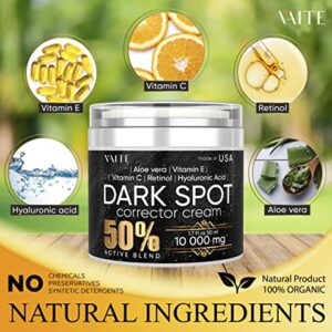 VAITE Dark Spot Remover Cream for Face, Body, Bikini and Sensitive Areas - Dark Spot Corrector - Underarm Skin Cream - Anti-Aging Effect - Sun Spots