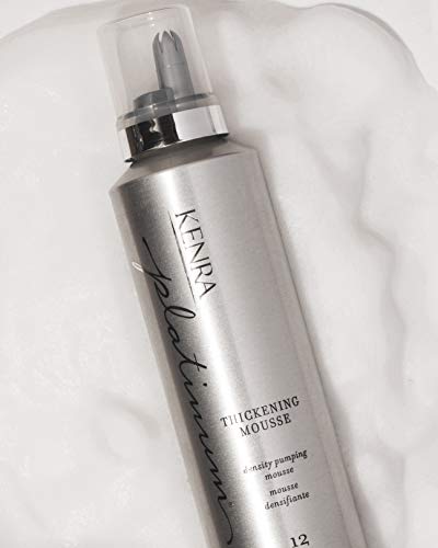 Kenra Platinum Thickening Mousse 12 | Volumizing Styler | Adds Fullness & Body | Humidity Protection Up To 48 hours | Desity Plumping up tp 150% | Thermal Protection | All Hair Types | 6.7 oz