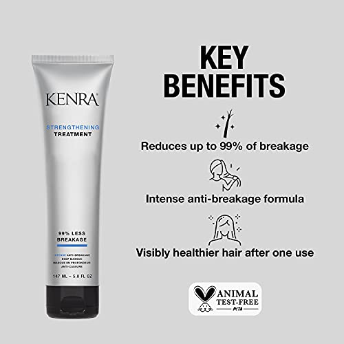 Kenra Strengthening Treatment | Reduces Up To 99% Of Breakage | Intense Anti-Breakage Formula | Visibily Healthier Hair After One Use | All Hair Types | 5 fl. Oz