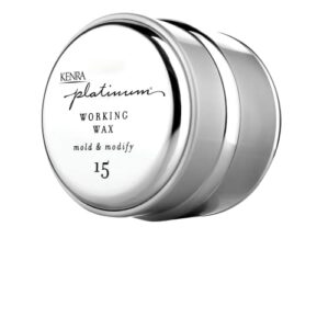 kenra platinum working wax 15 | matte finish styler | provides medium, flexible hold | non-greasy | crème-based formula to texturize & mold styles | all hair types | 1.4 fl. oz