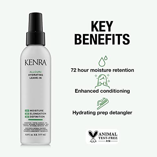 Kenra AllCurl Hydrating Leave-In |Leave-In Conditioner | Hydrates, Detangles, & Preps Curls | 72 Hour Moisture Retention | Wavy, Curly, Coily Hair | 6 oz