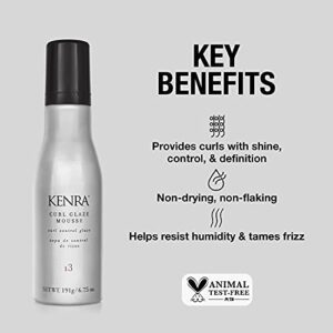 Kenra Curl Glaze Mousse 13 | Curl Control Glaze | Provides Frizz Control & Humidity Resistance | All Hair Types | 6.75 oz