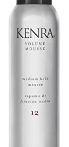 Kenra Volume Mousse 12 | Medium Hold Mousse | Non-Drying, Non-Flaking Lightweight Formulation |Styling Control Without Stiffness Or Stickiness | Tames Frizz & Conditions | All Hair Types | 8 oz