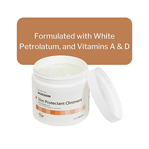 McKesson Skin Protectant Ointment with Vitamin A and D, White Petrolatum, Unscented, 13 oz, 1 Count