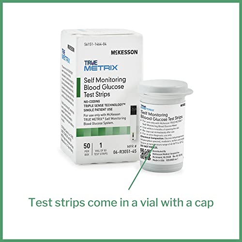 McKesson TRUE METRIX Self-Monitoring Blood Glucose Test Strips, 50 Strips, 1 Pack